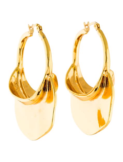 celine hoop earring|authentic Celine earrings.